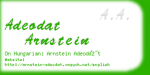 adeodat arnstein business card